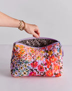 Forever Floral Lilac Quilted Cotton Toiletry Bags