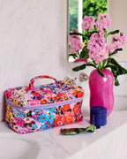 Forever Floral Lilac Quilted Cotton Toiletry Bags