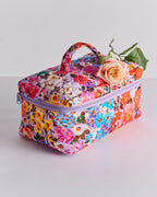 Forever Floral Lilac Quilted Cotton Toiletry Bags