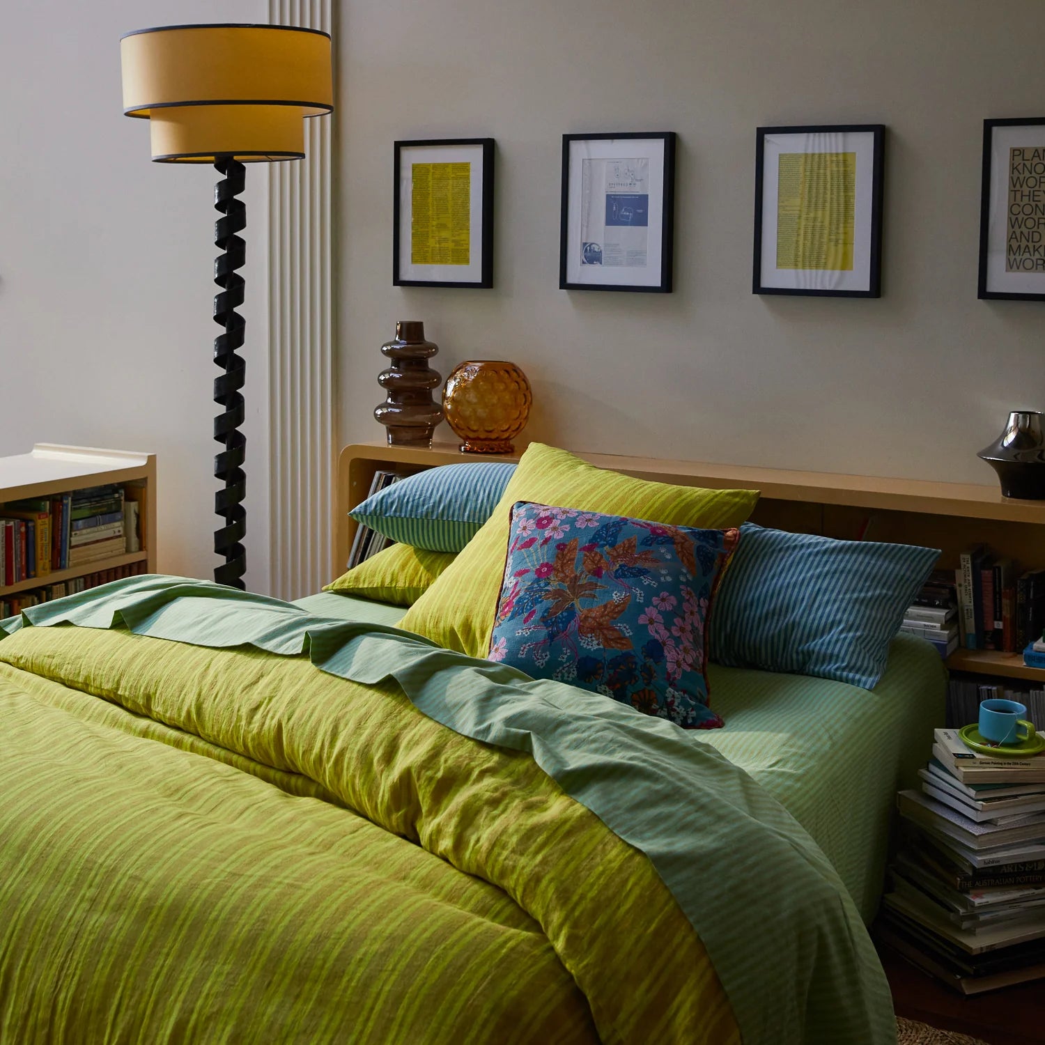 Claire reversible cushion mustard