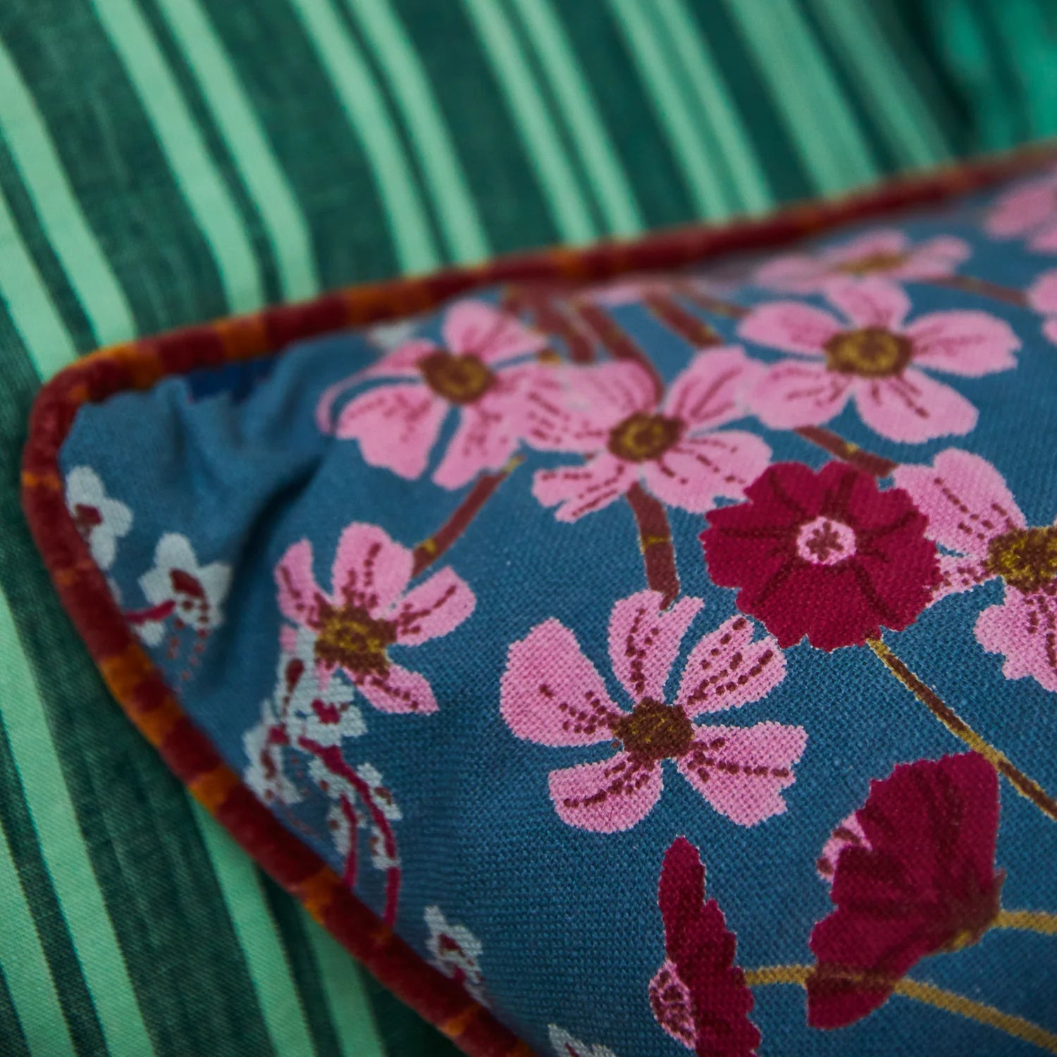 Claire reversible cushion mustard