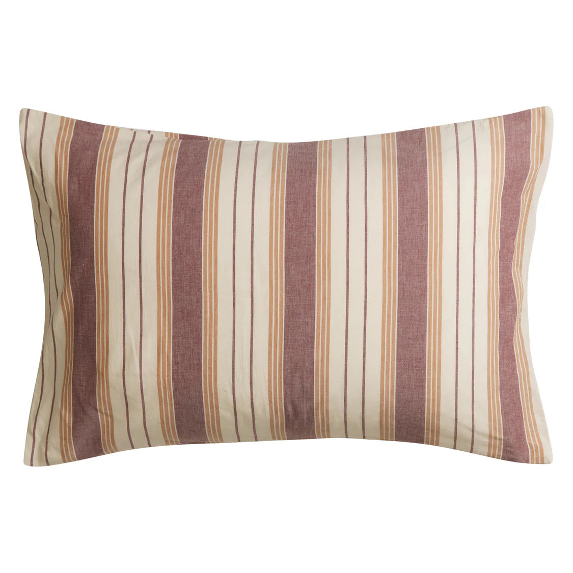 Brigitte Cotton Pillowcase Set - Mahogany