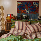 Brigitte Cotton Pillowcase Set - Mahogany