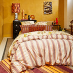 Brigitte Cotton Quilt Cover - Mahogany