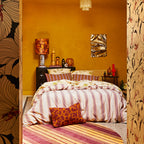 Brigitte Cotton Quilt Cover - Mahogany