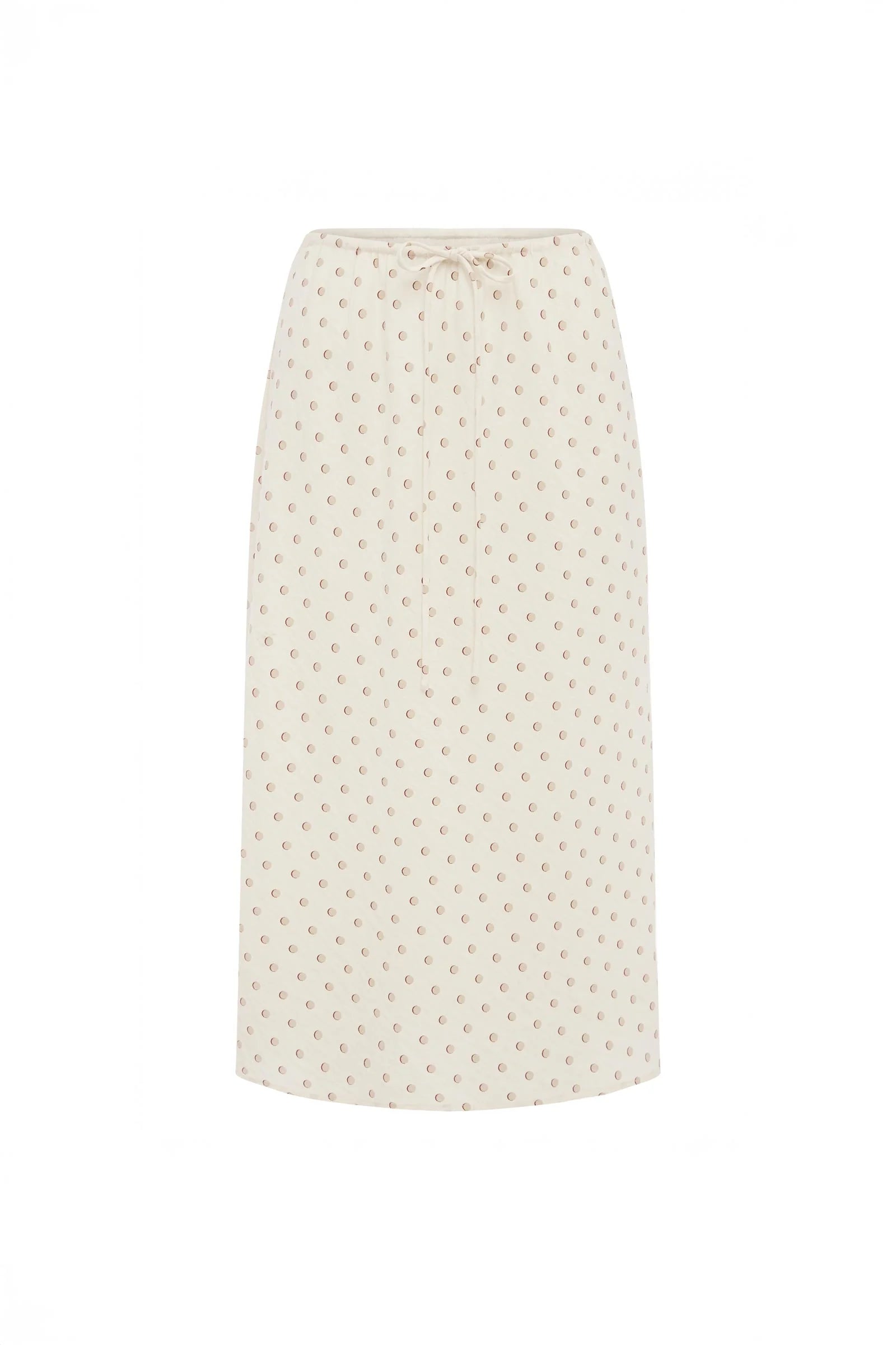 Frannie Silk Midi Skirt - Vanilla Spot