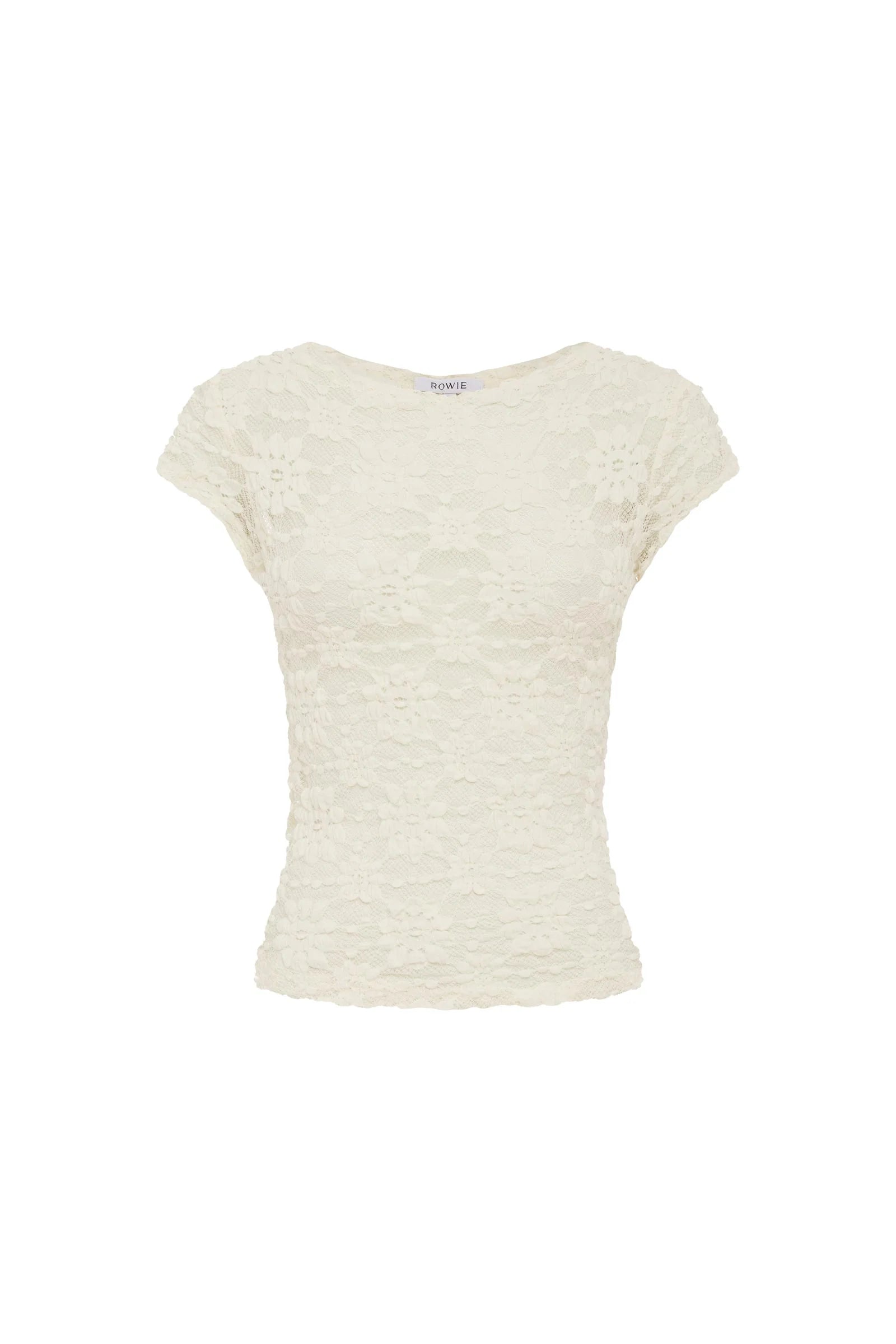 Galo Sunflower Lace Tee - Creme