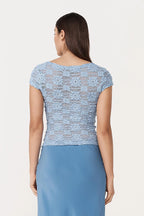 Galo Sunflower Lace Tee - Periwinkle