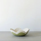 Scalloped Dish Small- Oatmeal/Olive