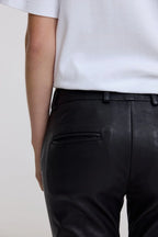 Hi Lo (Olivia Sheed) Black Leather Boyfriend Pants - 1